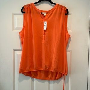 Loft brand Orange blouse with tie